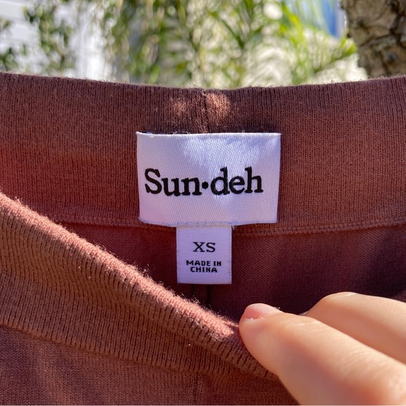 Aritzia Sunday Best Ellie Pant brown knit pants - Picture 5 of 7